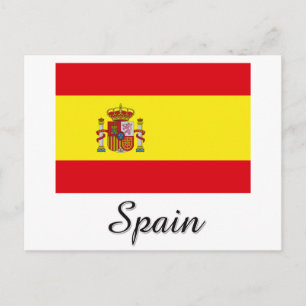 Spain Flag Design Postcard