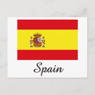 Spain Flag Design Postcard