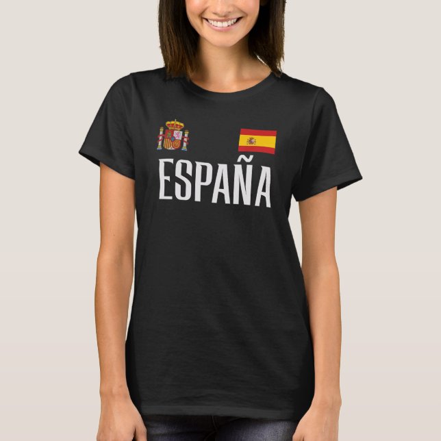 Spain Flag Espana Football Soccer Fan Men Women Ki T-Shirt (Front)