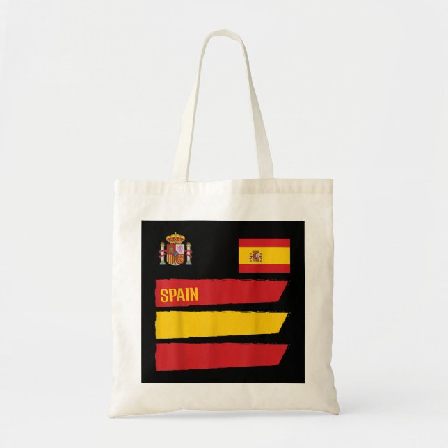 Spain Flag Espana Football Soccer Fan Men Women Ki Tote Bag (Front)
