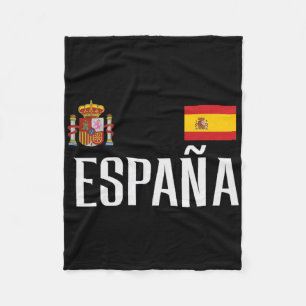 Spain Flag Espana Footll Soccer Fan Men Women Kids Fleece Blanket