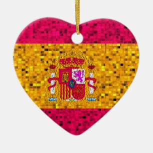 Spain Flag glitter ornament
