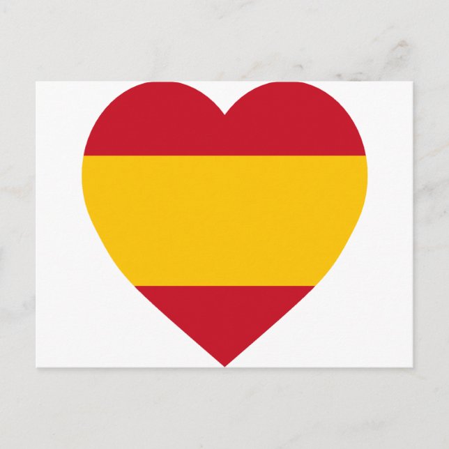 Spain Flag Heart Postcard (Front)