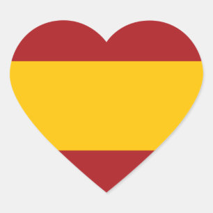 Spain Flag Heart Sticker