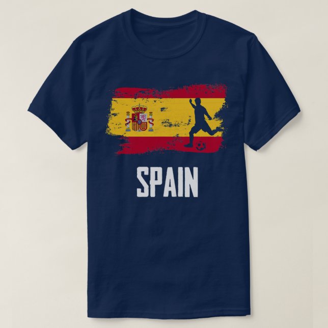 Spain Flag Jersey Spanish Soccer Team Spanish Men T-Shirt (Design Front)
