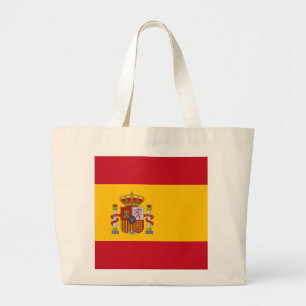 Spain Flag Large Tote Bag