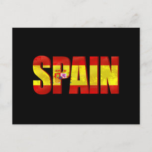 Spain flag logo emblem for proud Spaniards Postcard
