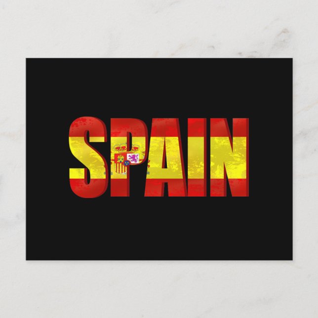 Spain flag logo emblem for proud Spaniards Postcard (Front)