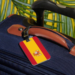 Spain flag luggage tag