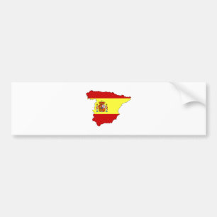 Spain Flag Map full size Bumper Sticker
