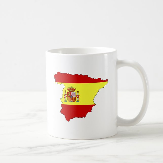 Spain Flag Map full size Coffee Mug (Right)