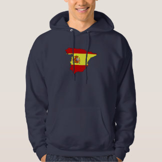 Spain flag map hoodie