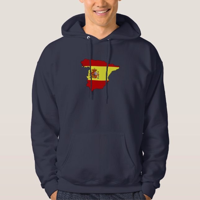 Spain flag map hoodie (Front)