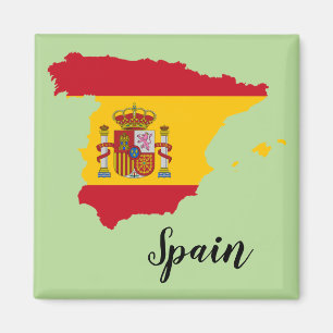 Spain Flag Map Magnet
