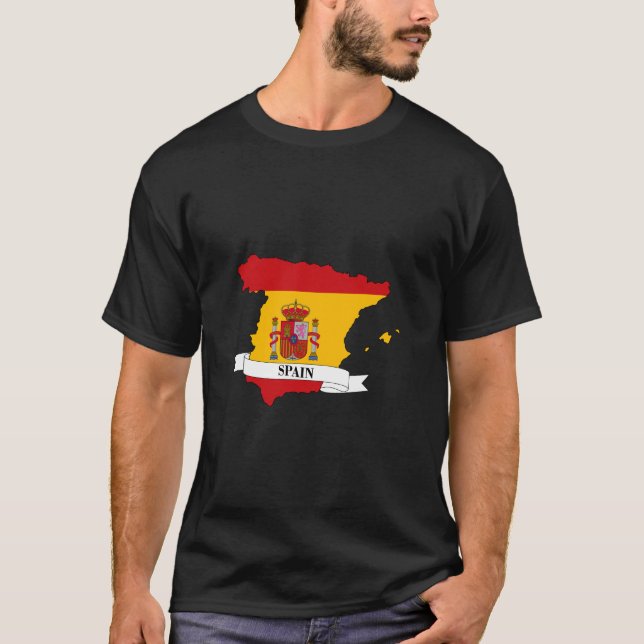 spain flag map T-Shirt (Front)