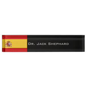Spain Flag Nameplate