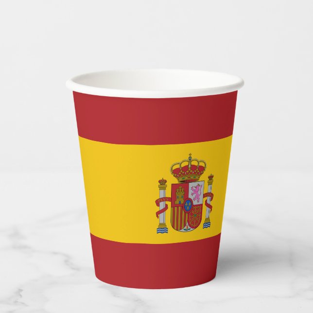Spain Flag Paper Cups (Front)