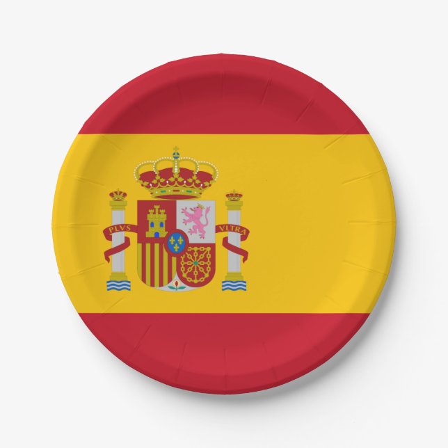 Spain flag Paper Plate (Front)