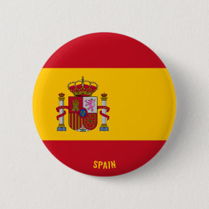 Spain Flag Patriotic 6 Cm Round Badge