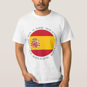 Spain Flag Patriotic Apparel  T-Shirt