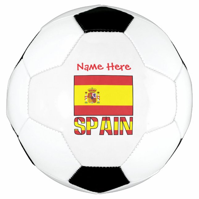Spain Flag Personalised  Football (Front)