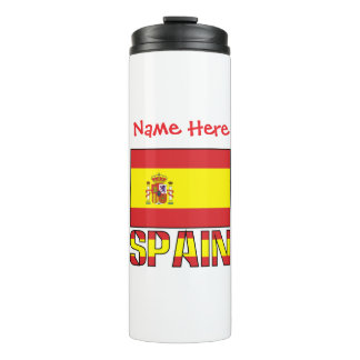 Spain Flag Personalised  Thermal Tumbler