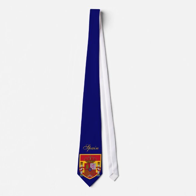 Spain Flag Personalised Tie (Front)