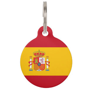 Spain flag pet tag