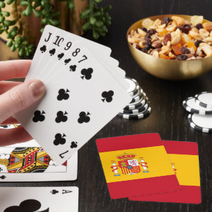 Spain flag playing cards
