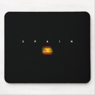 Spain Flag Pride Vintage Retro Soccer Spanish Foot Mouse Mat
