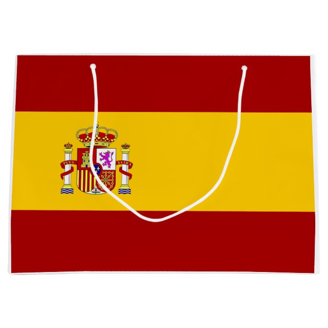 Spain flag quality large gift bag (Front)