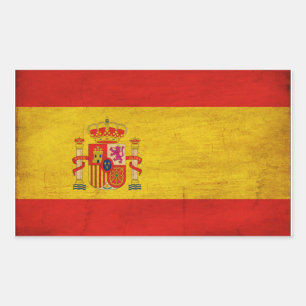 Spain Flag Rectangular Sticker