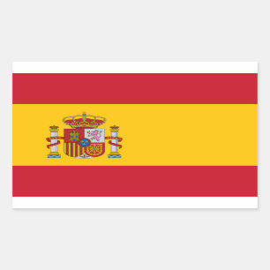 spain flag rectangular sticker