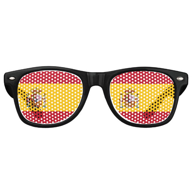 Spain Flag Retro Sunglasses (Front)