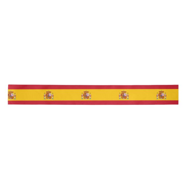 Spain flag Ribbon Satin Ribbon (Front)