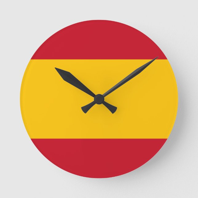 spain flag round clock (Front)