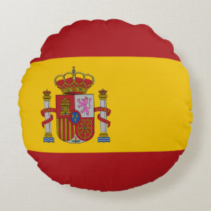 Spain Flag Round Cushion