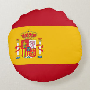 Spain flag round cushion