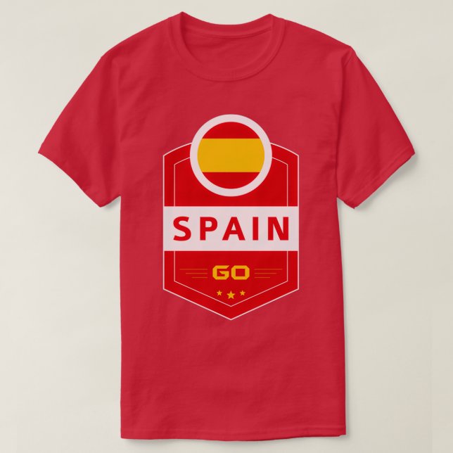 SPAIN FLAG SHIELD T-Shirt (Design Front)