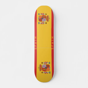 Spain Flag Skateboard