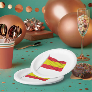 Spain Flag Spanish Colours Paper Plates