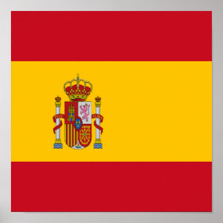 Spain Flag Spanish Country Pride Home Ethnicity Poster