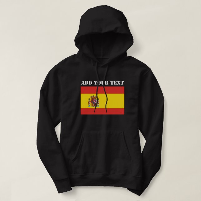 Spain Flag Spanish Football Soccer Hoodie (Design Front)