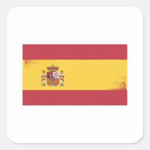 Spain Flag Square Sticker