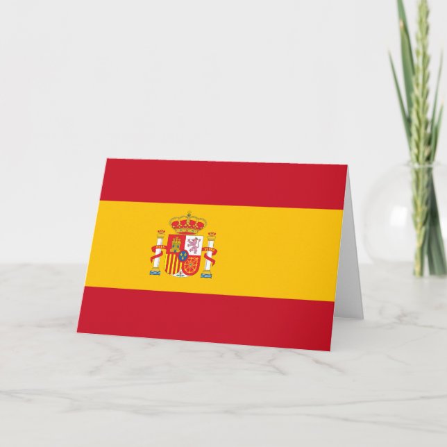Spain flag thank you card (Front)