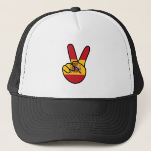 Spain Flag V Sign Trucker Hat