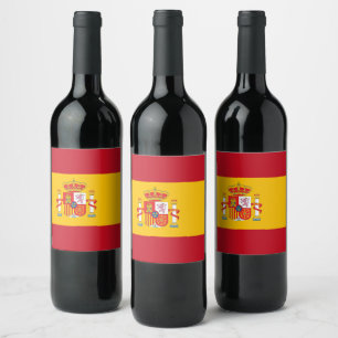 Spain flag wine label