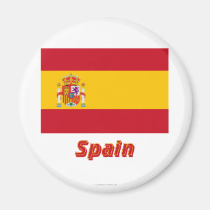 Spain Flag with Name Magnet