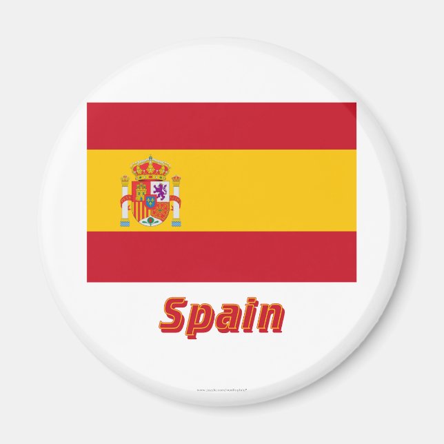 Spain Flag with Name Magnet (Front)