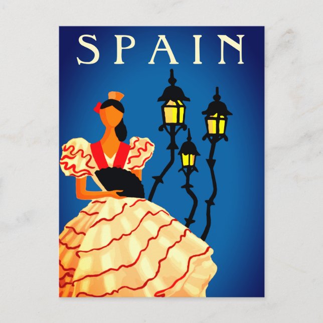 Spain Flamenco Dancer Poster Postcard (Front)